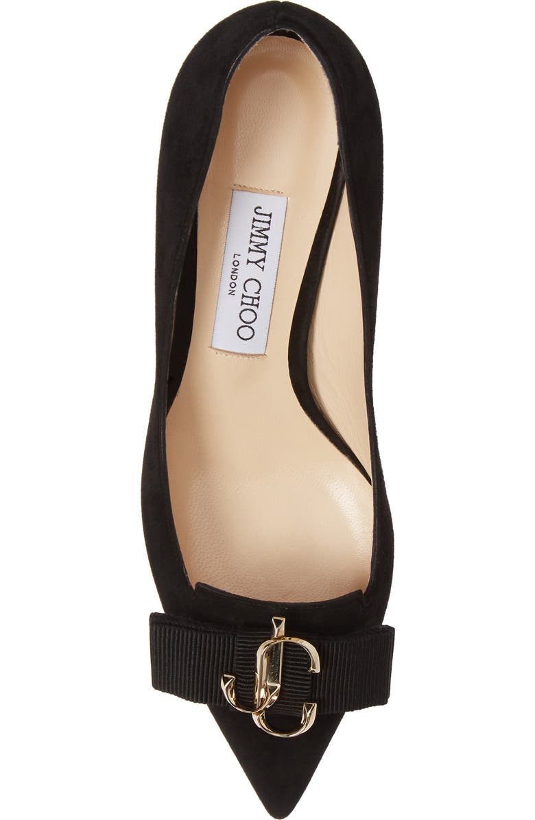 Jimmy Choo Ari Logo Buckle Pointed Toe Pump, Alternate, color,
