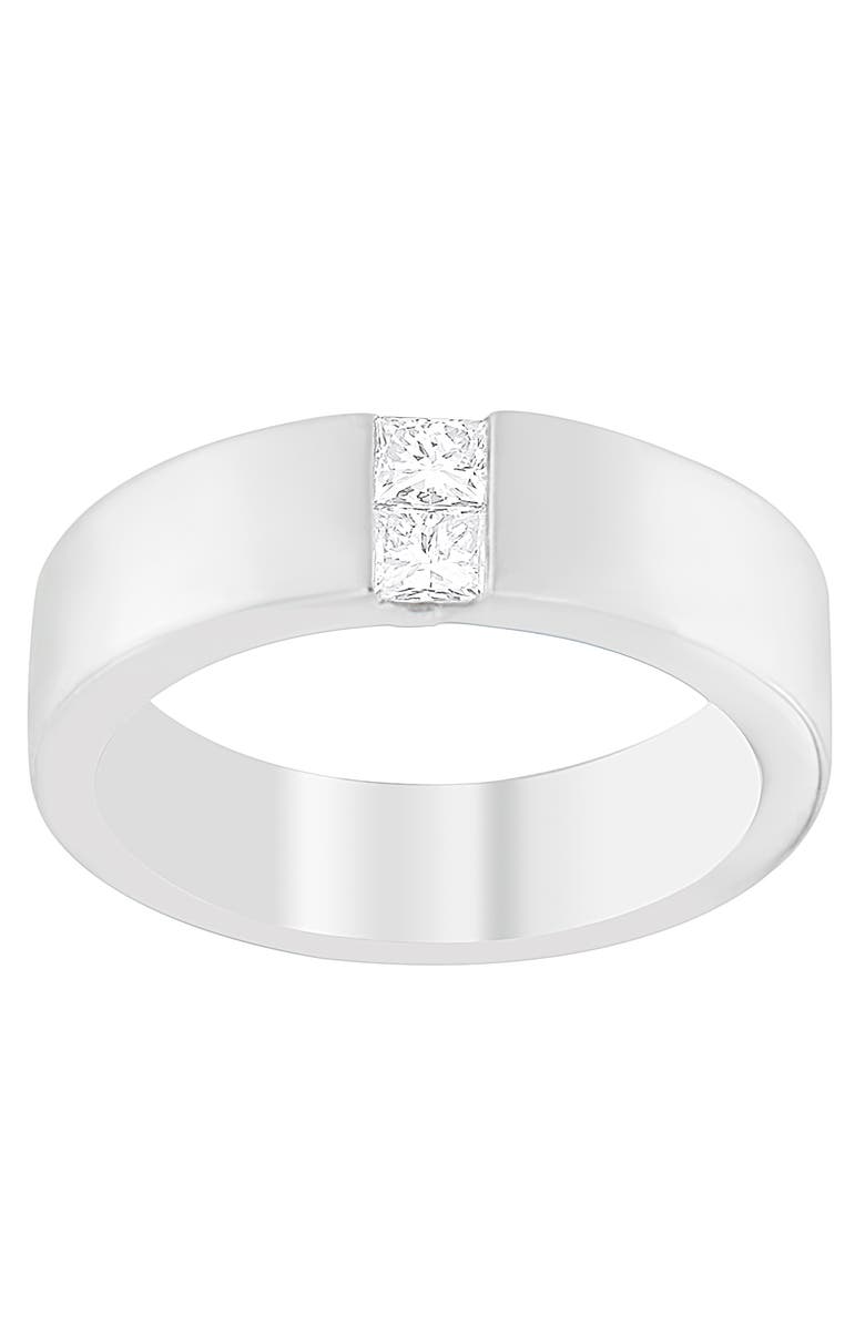 Haus of Brilliance Men's 14K White Gold 1/4 Cttw Diamond Channel Band Ring, Alternate, color, White