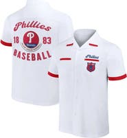 Darius Rucker Collection by Fanatics Men's Darius Rucker Collection by Fanatics  White Philadelphia Phillies Bowling Button-Up Shirt