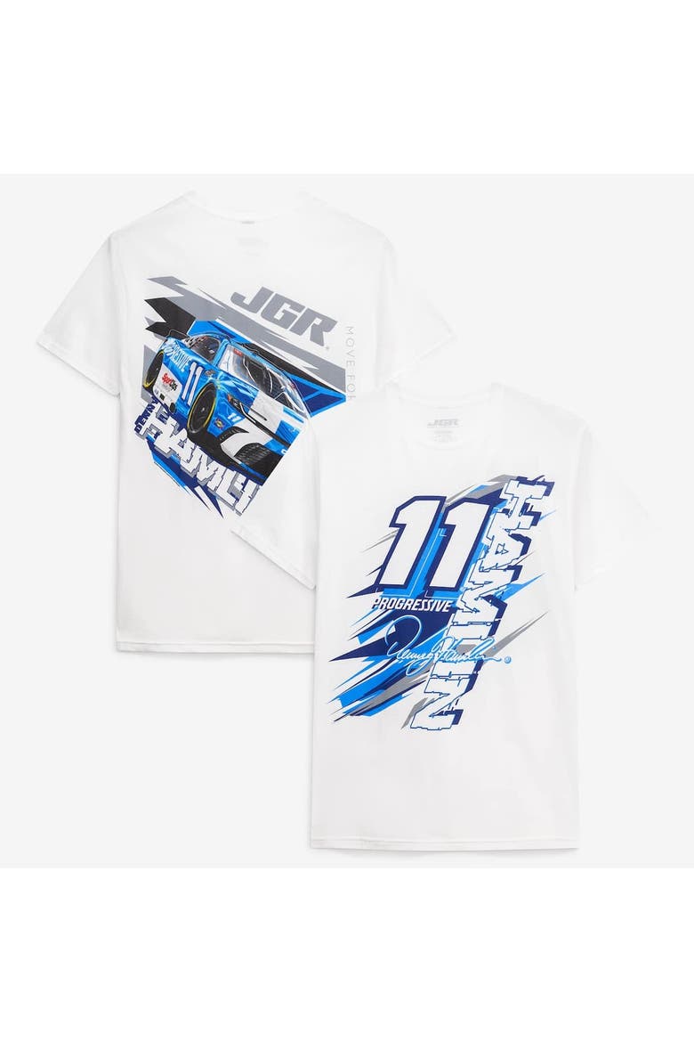Men's Joe Gibbs Racing Team Collection  White Denny Hamlin #11 Progressive T-Shirt, Main, color, White