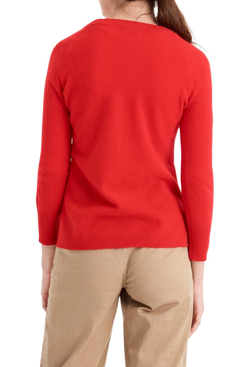 Leopard Heart Everyday Cashmere Sweater, Alternate, color, BRIGHT CERISE LEOPARD