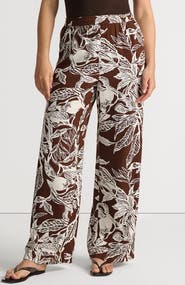 Lands' End Rayon High Rise Wide Leg Pants - Set Bottom