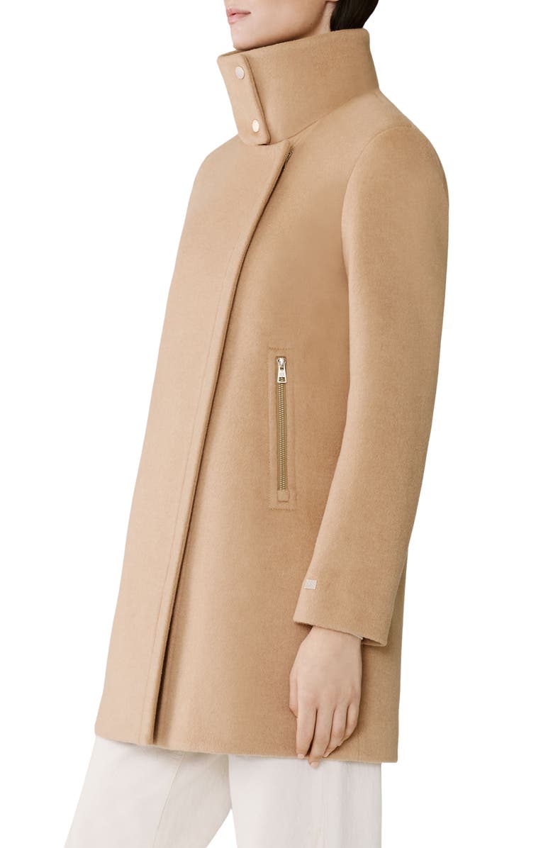 Soia & Kyo Abbi Wool Blend Coat with Removable Quilted Puffer Bib, Alternate, color, Teak