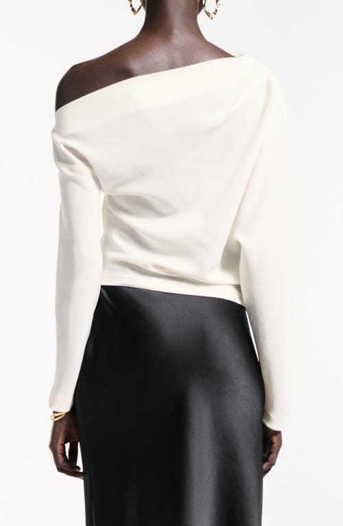 MANGO MANGO ASYMMETRIC OFF THE SHOULDER TOP 