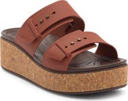 CROCS Brooklyn Buckle Wedge Slide Sandal