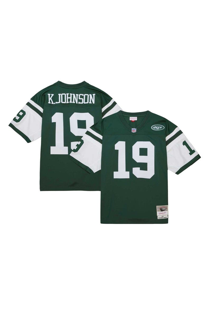 Men's Mitchell & Ness Keyshawn Johnson Green New York Jets Legacy Replica Jersey, Main, color, Green