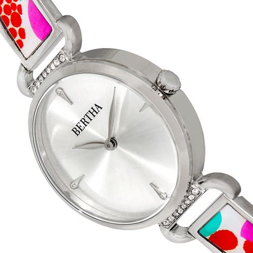 Bertha Katherine Enamel-designed Bracelet Watch In Metallic