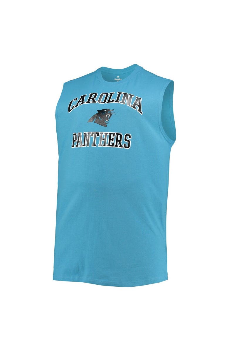 PROFILE Men's Blue Carolina Panthers Big & Tall Muscle Tank Top, Alternate, color, 