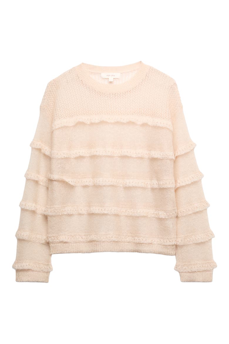 Sheer Ruffle Jumper, Alternate, color, OYSTER PINK