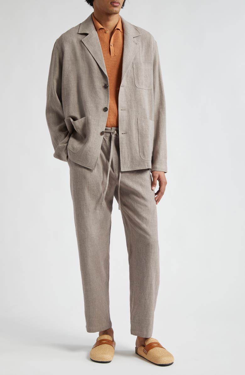 De Bonne Facture Traveler Notch Lapel Wool Jacket, Alternate, color, 