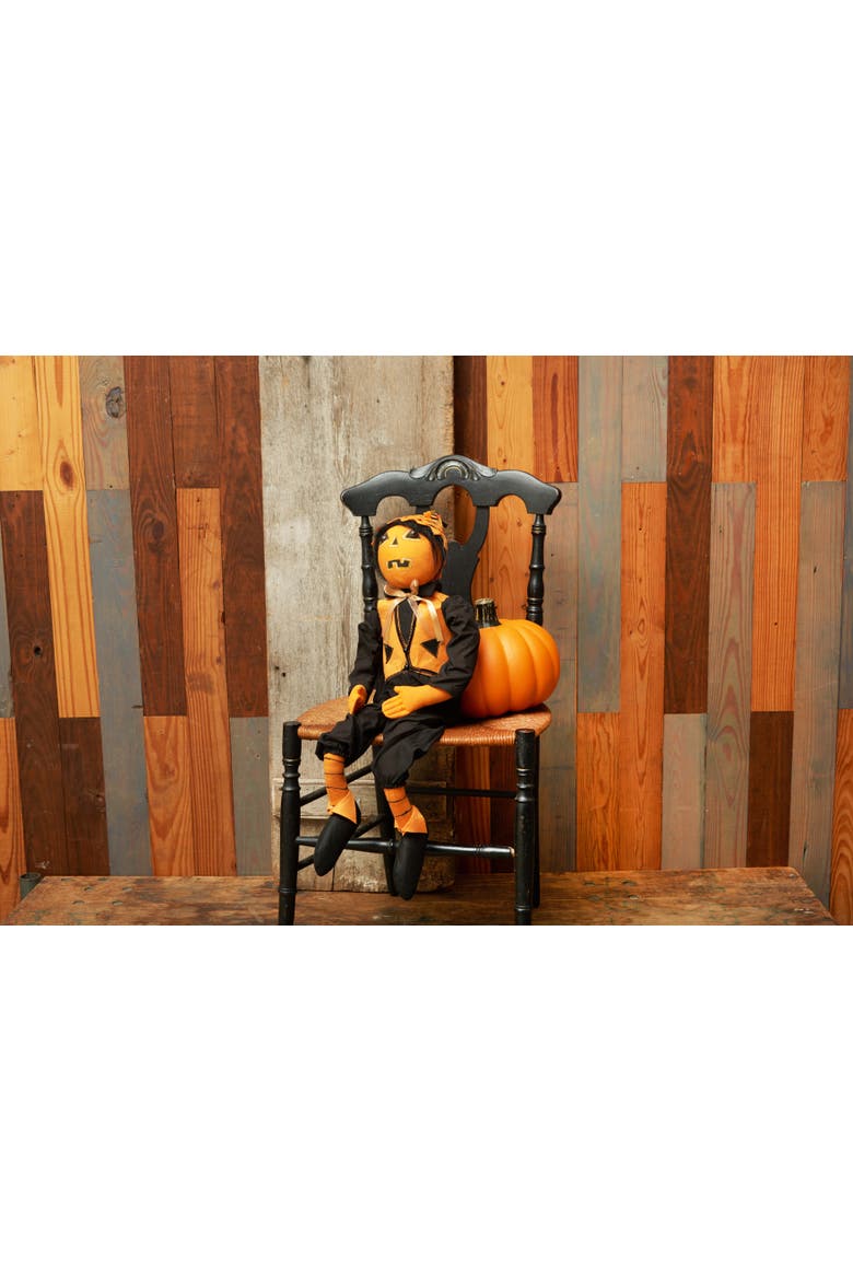 Parker Pumpkin Halloween Art Doll Figurine, Alternate, color, Orange