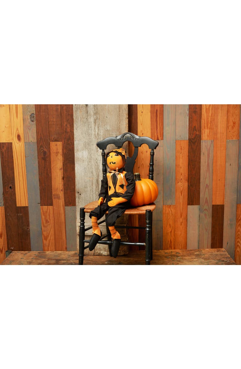 Gallerie II Parker Pumpkin Halloween Art Doll Figurine, Alternate, color, Orange