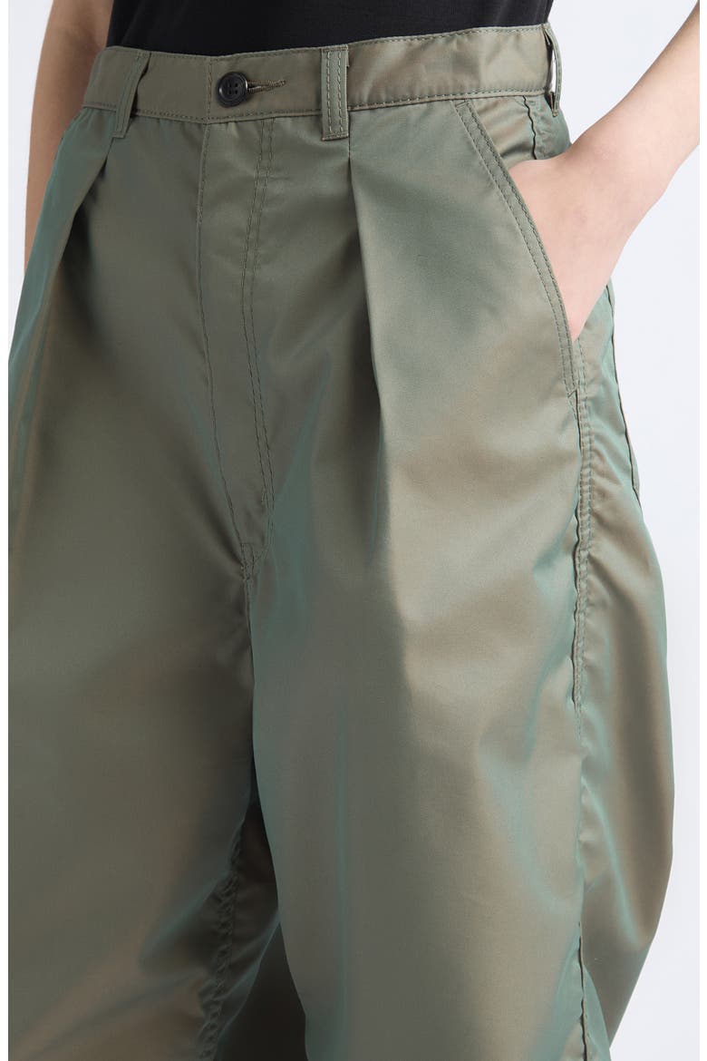 Pleated Twill Crop Pants, Alternate, color, KHAKI