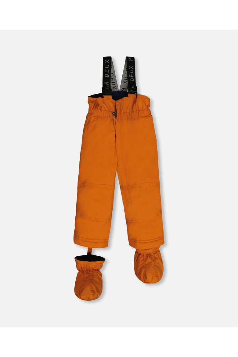 Baby Boy's Two Piece Baby Snowsuit Burnt Orange With Printed Animal And Glaciers, Alternate, color, Burnt Orange