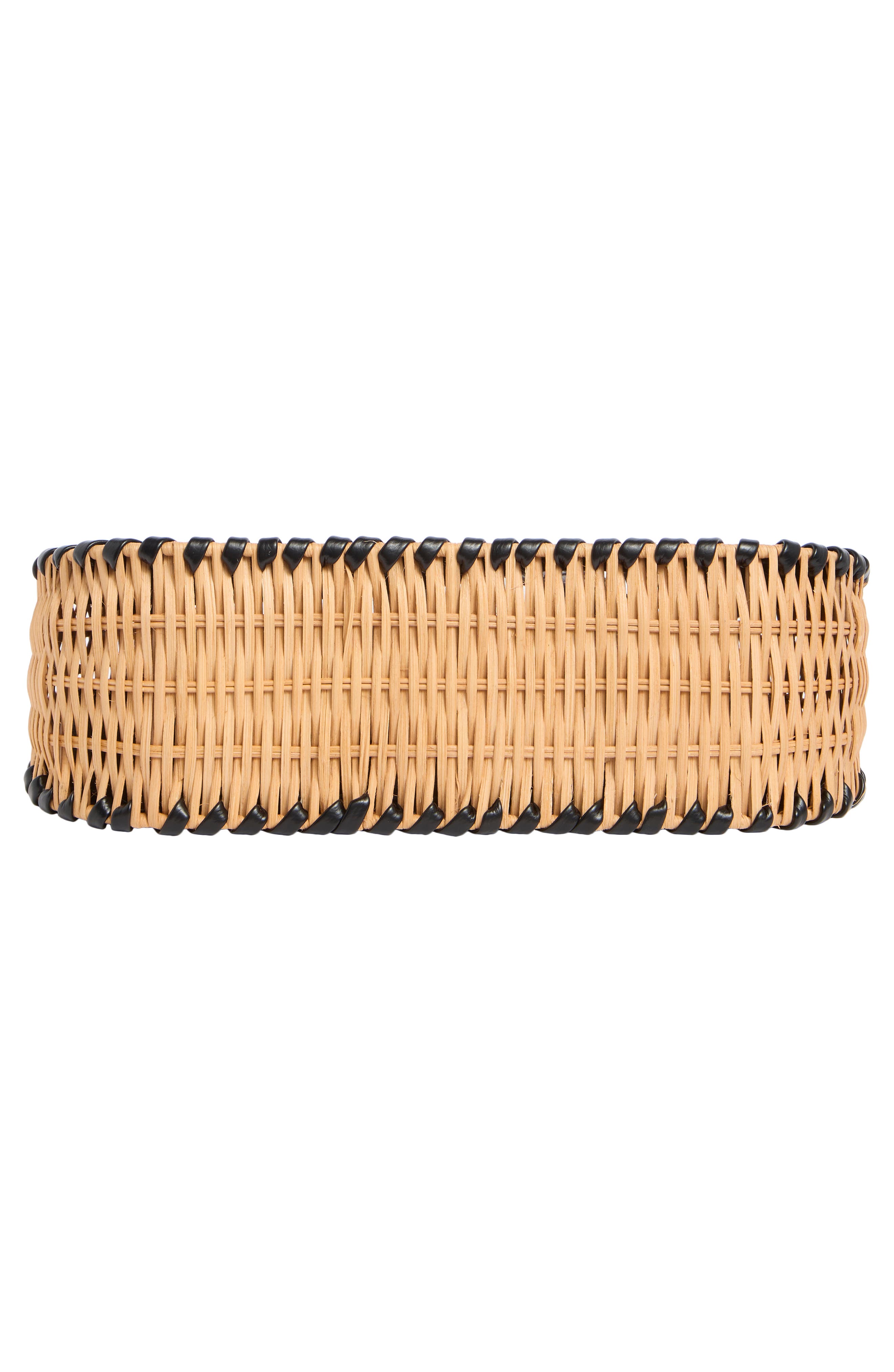 BCBG Wicker Whipstitch Tote Bag, Alternate, color, Natural Black