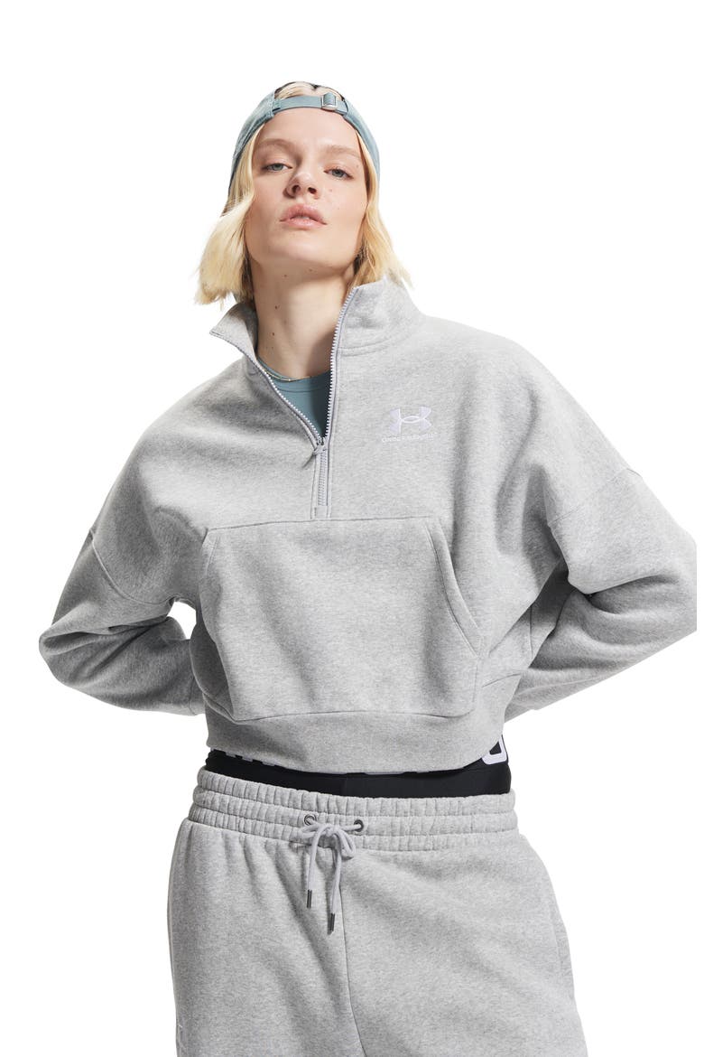 Icon Fleece Half Zip PUllover, Main, color, GRY