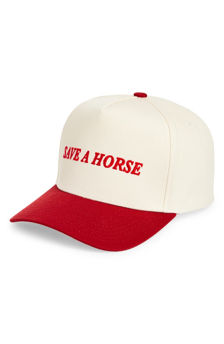 Brixton Save a Horse Organic Cotton Twill Baseball Cap, Main, color,