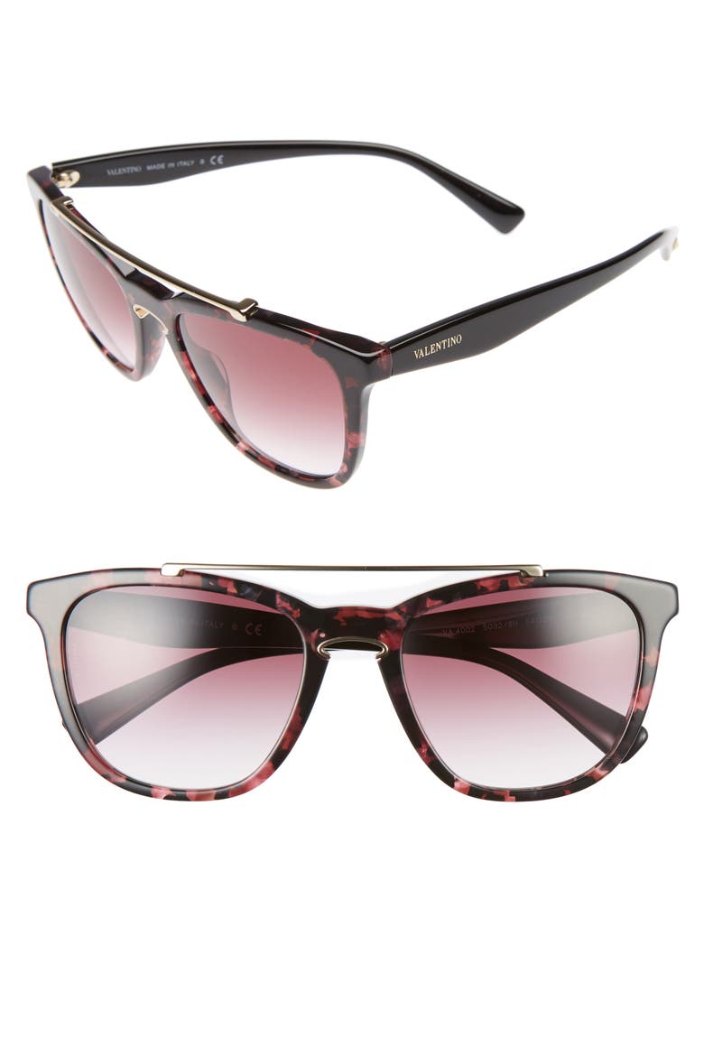 54mm Cat Eye Sunglasses, Main, color, ROSE HAVANA/ LIGHT GOLD