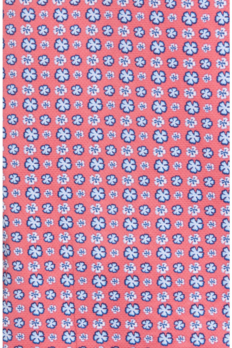 Men's Halyard Floral Short Sleeve Stretch Button-Up Shirt, Alternate, color, RED FLORAL PRINT