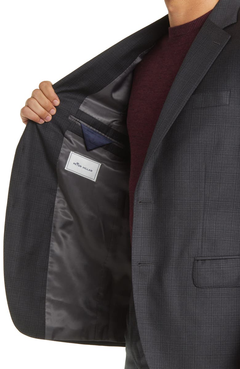 Peter Millar Tailored Fit Plaid Wool Suit, Alternate, color,