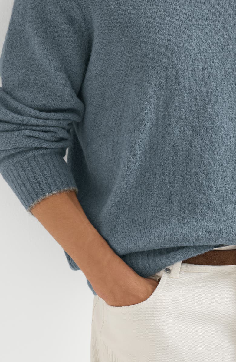 Brunello Cucinelli Alpaca, cashmere and wool sweater, Alternate, color, Cerulean