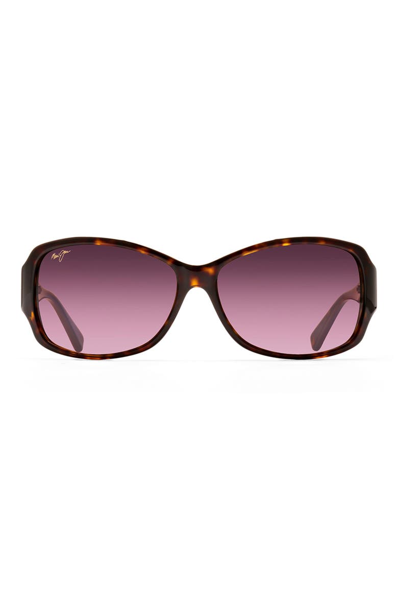 Nalani 61mm Polarized Square Sunglasses, Main, color, DARK TORTOISE