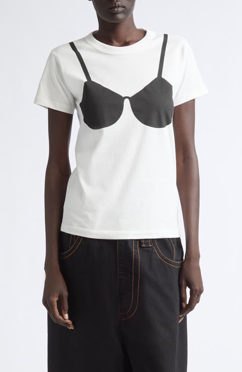 Trompe l'Oeil Bra Graphic T-Shirt