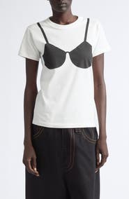 Vaquera Trompe l'Oeil Bra Graphic T-Shirt