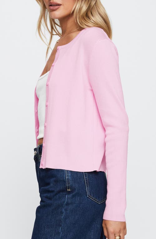 Princess Polly Button-up Cardigan In Pink