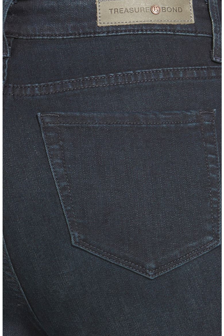 Treasure&Bond High Rise Flare Jeans, Alternate, color, LUXE BLUE BLACK