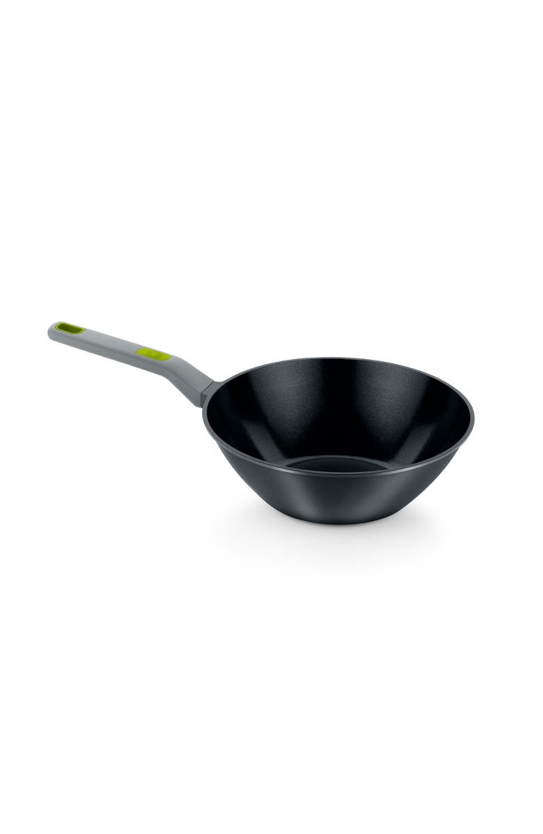 BRA Cookware Life Ceramic Nonstick Wok, 11-Inch, 6.6-Quart Recycled Aluminum Stir-Fry Skillet, Main, color, Black