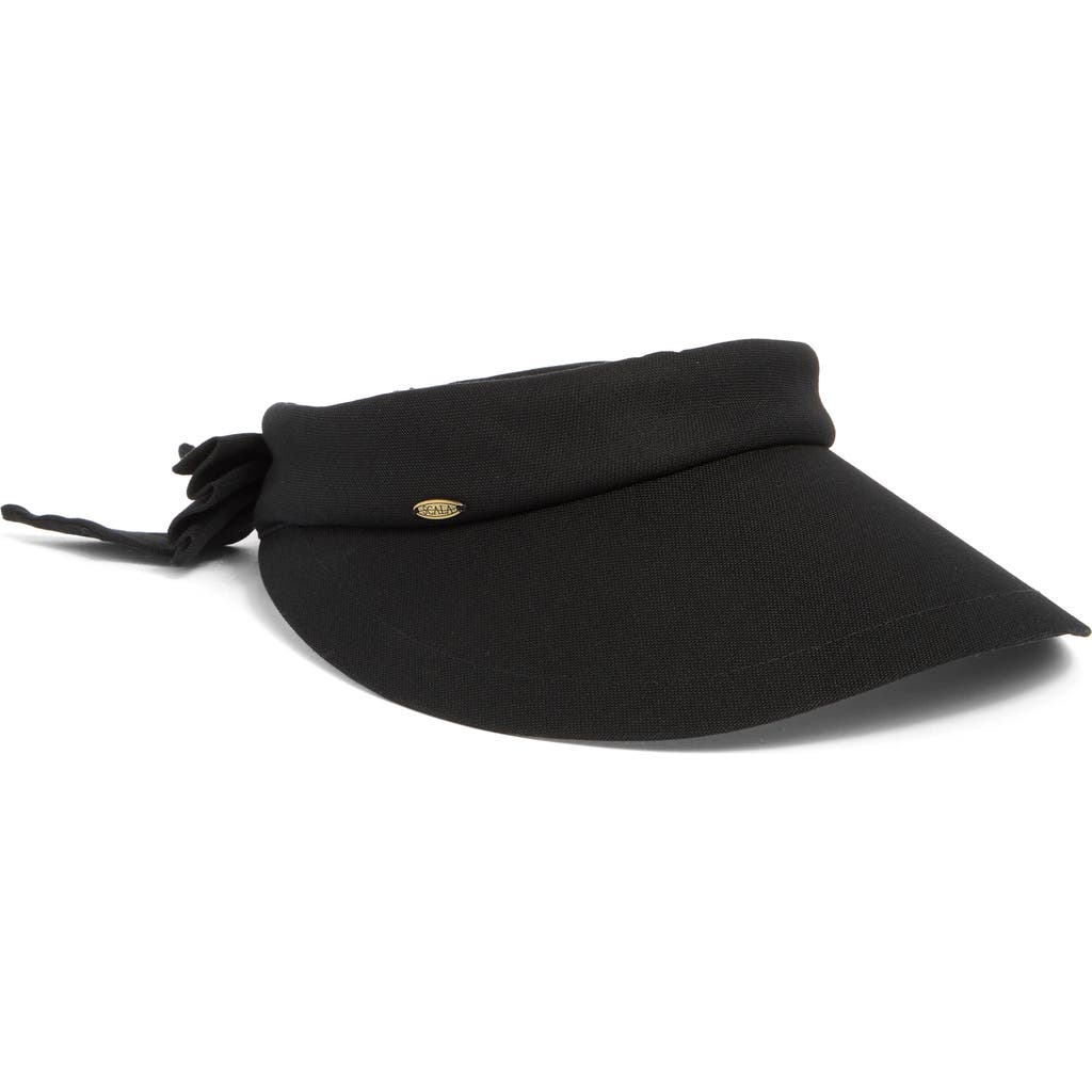 Scala Deluxe Back Bow Cotton Visor