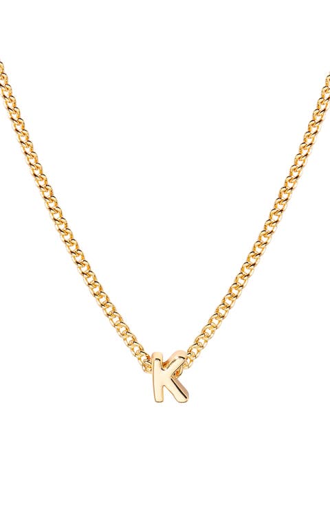 Kira Mini Initial Pendant Necklace