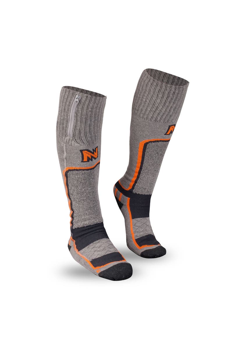 Mobile Warming Premium 3.0 Heated Wool Socks Men's, Alternate, color, Grey