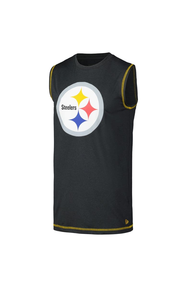 New Era Men's New Era Black Pittsburgh Steelers Tank Top, Alternate, color, Black