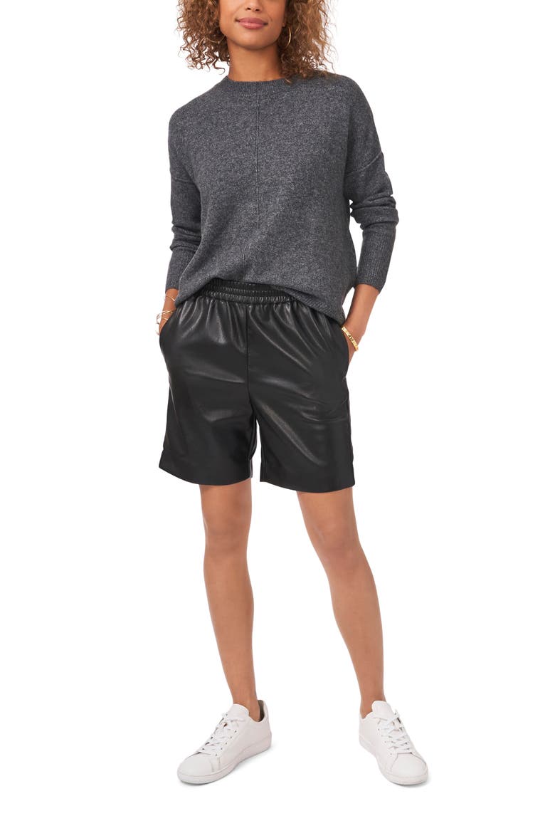 Exposed Seam Crewneck Sweater, Alternate, color, MEDIUM HEATHER GREY