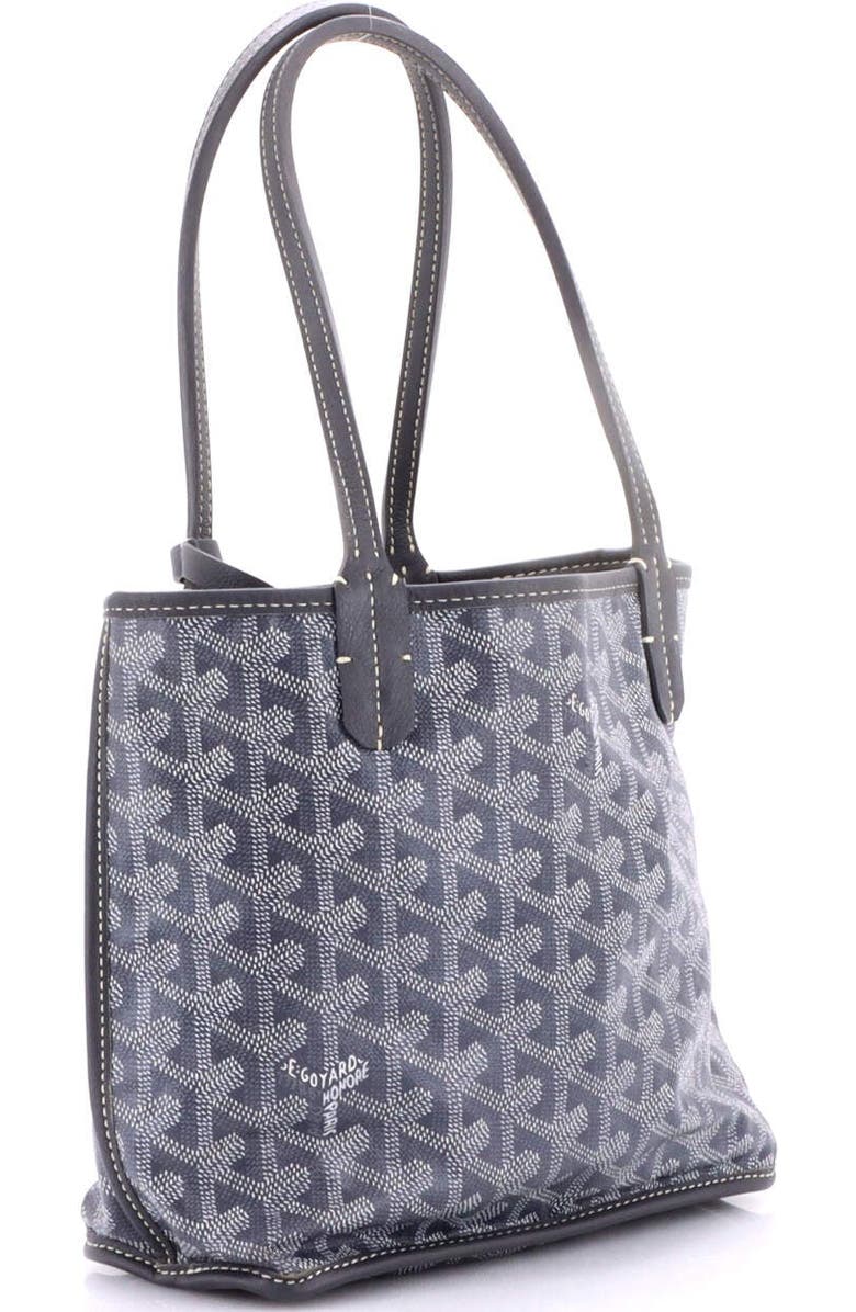 Pre-Owned Goyard Anjou Reversible Tote Coated Canvas Mini, Alternate, color, Gray