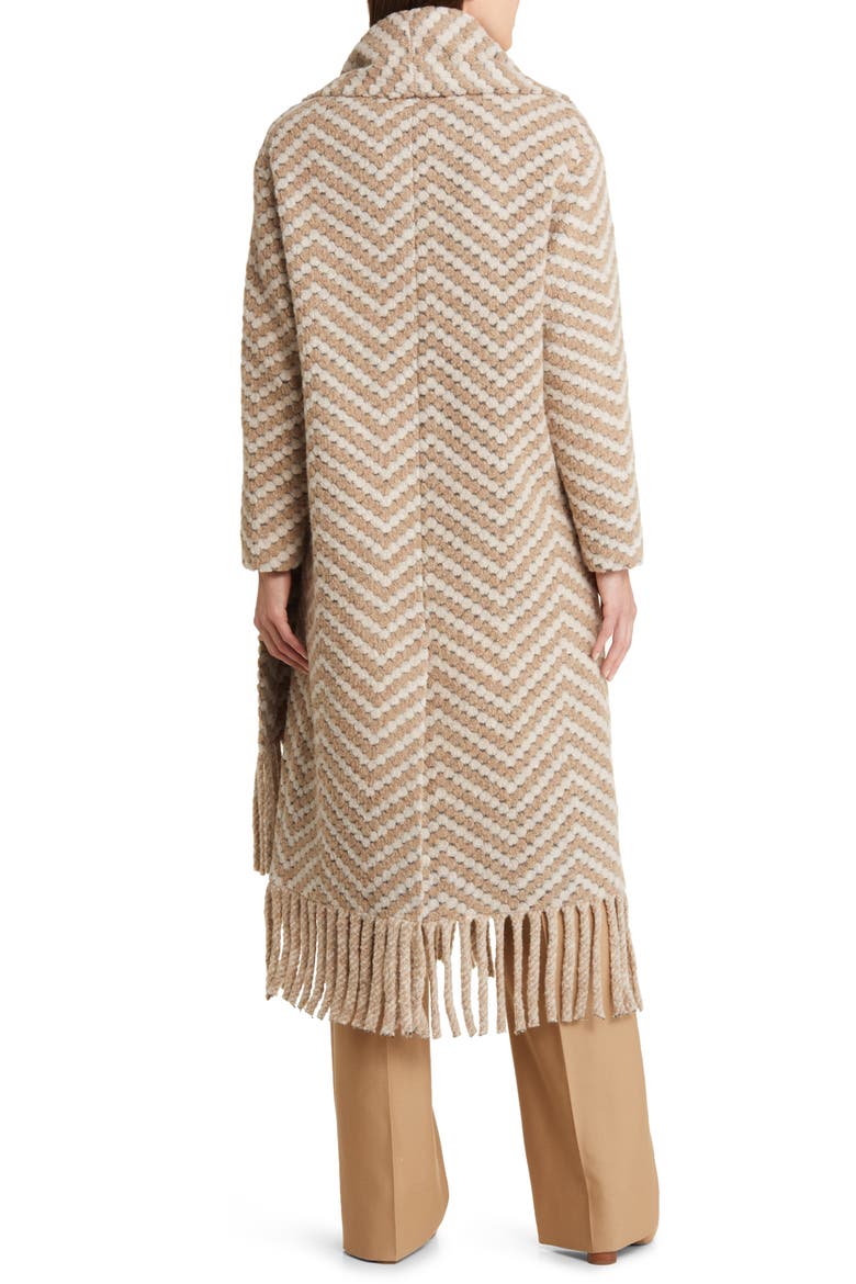 Jilliya Oversize Twill Knit Scarf Coat, Alternate, color, CAMEL