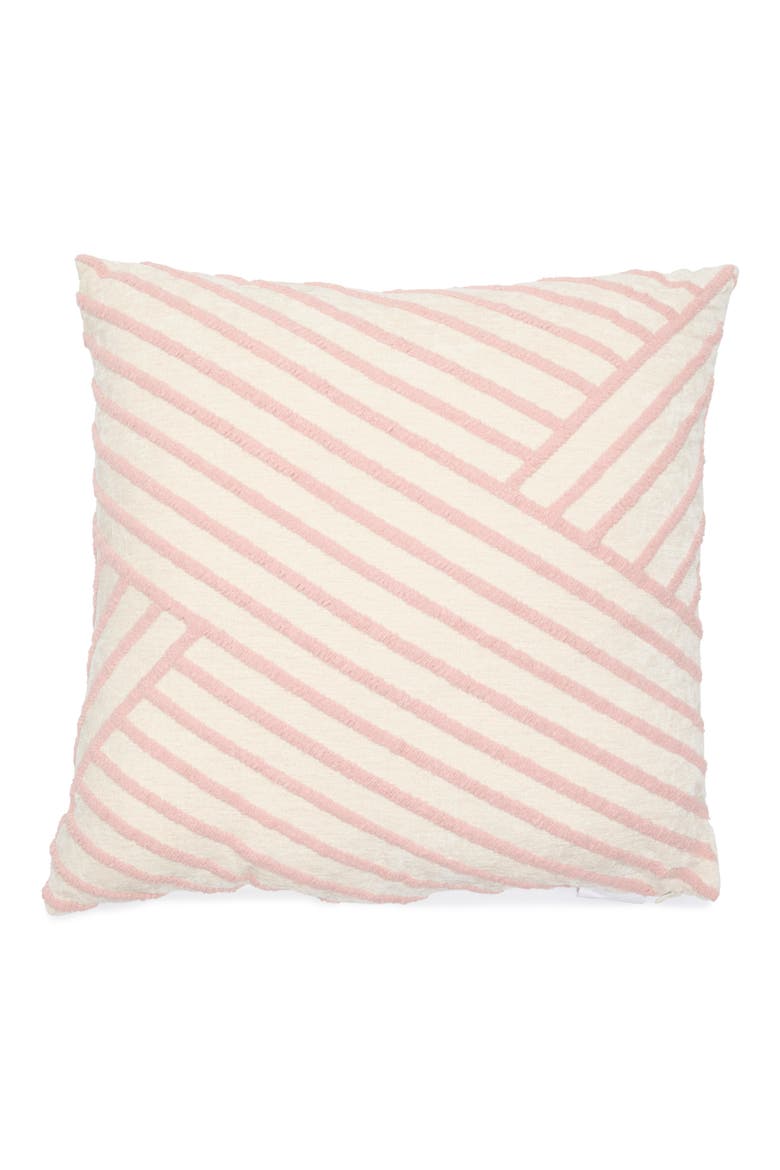 Asymmetrical Stripe Bouclé Accent Pillow, Main, color, SEPIA-ROSE