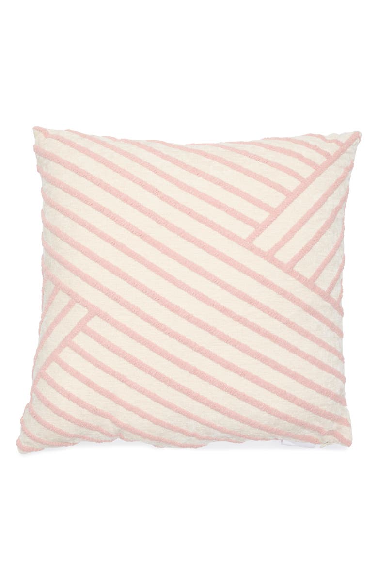 Tahari Asymmetrical Stripe Bouclé Accent Pillow, Main, color, Sepia-Rose