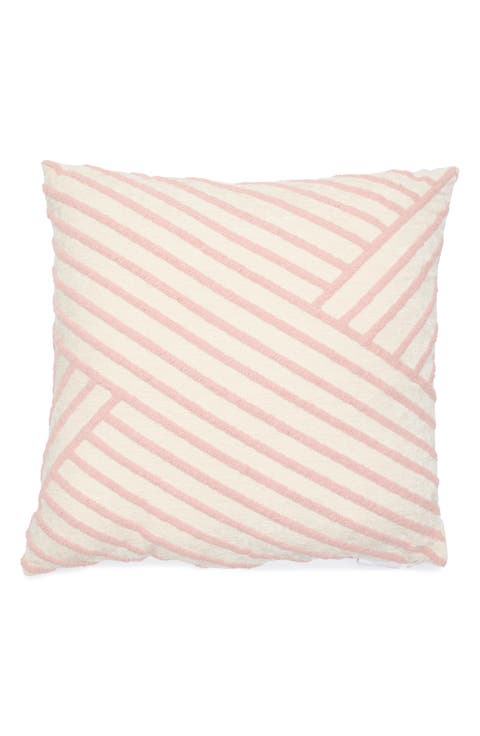 Asymmetrical Stripe Bouclé Accent Pillow