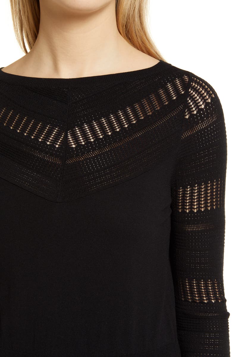 Halogen<sup>®</sup> Boatneck Pointelle Sweater, Alternate, color,