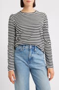 Madewell Easy Puff Long Sleeve Stripe Top