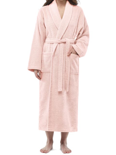 Shawl Collar Turkish Terry Cotton Bathrobe for Women