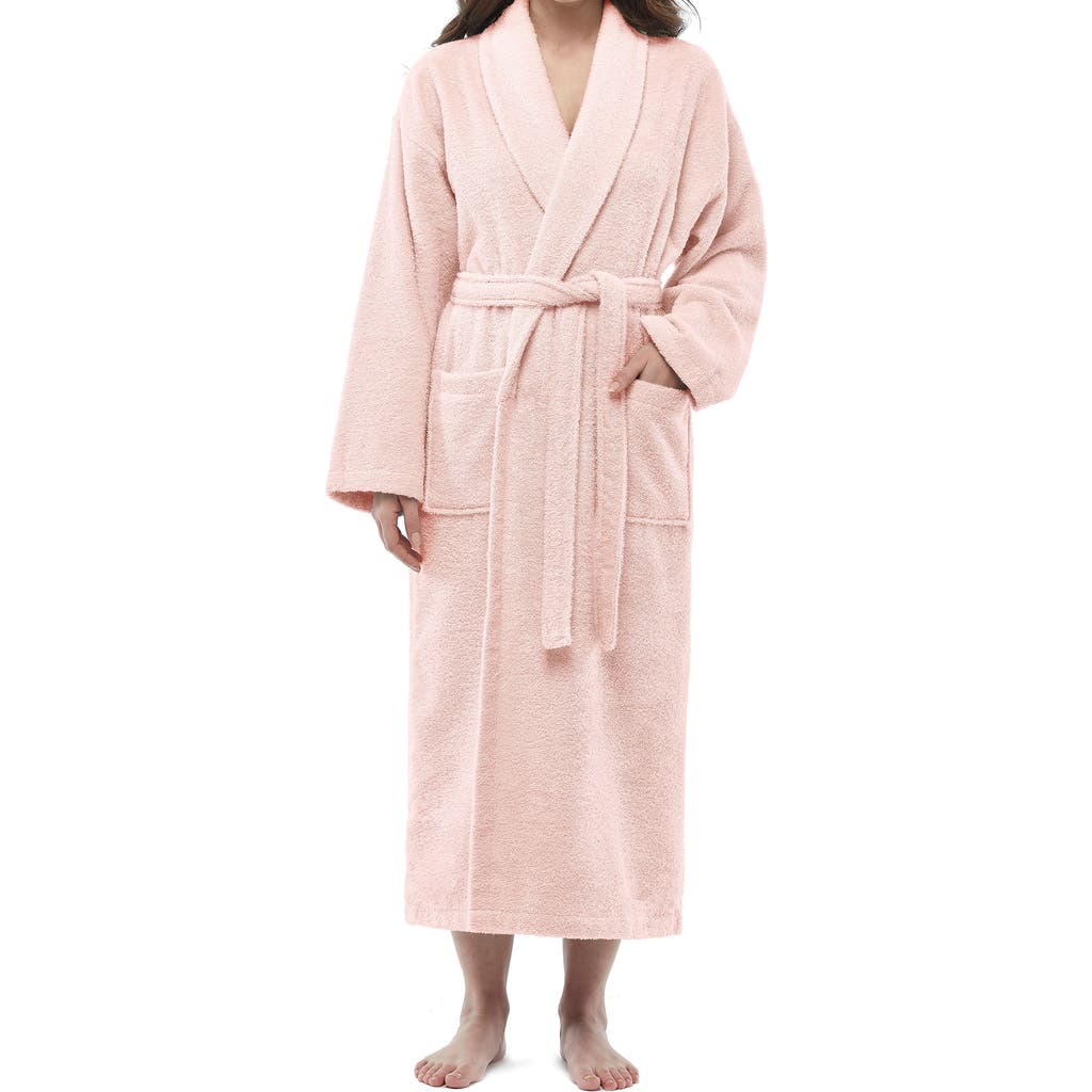 Arus Shawl Collar Turkish Terry Cotton Bathrobe For Women In Neutral