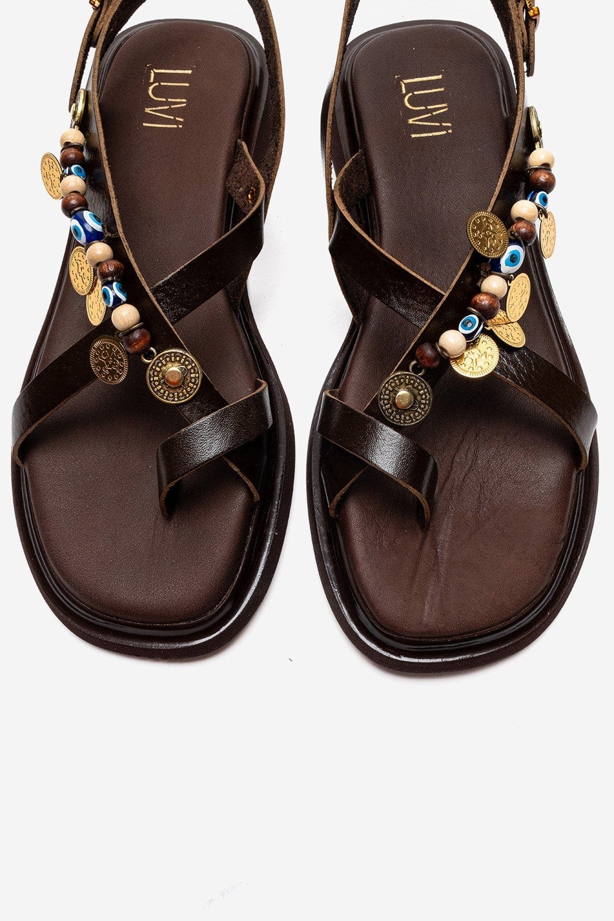 Hush Leather Beaded Sandal - image 4