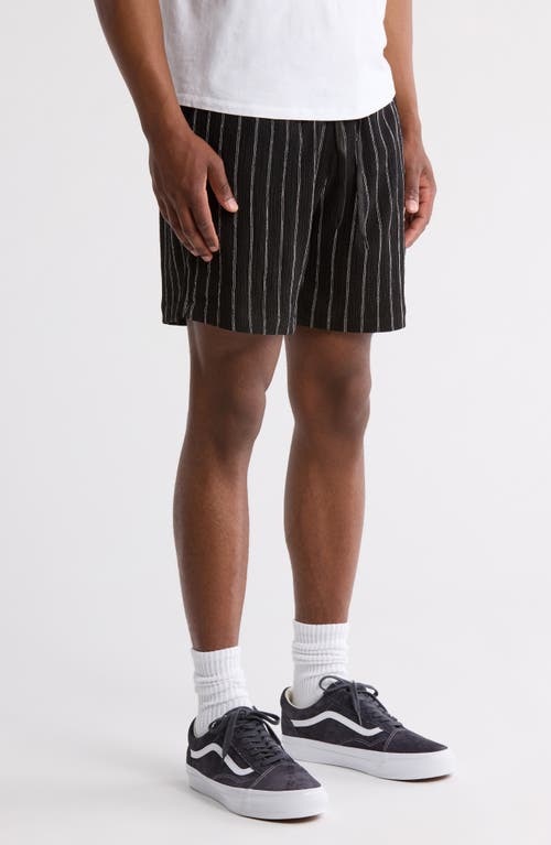 Pacsun Russel Stripe Volley Shorts In Black