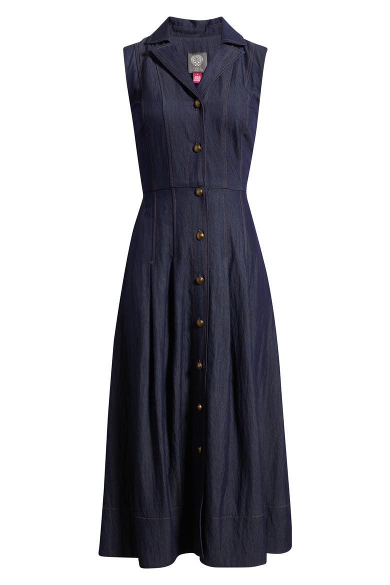 Sleeveless Denim Midi Dress, Alternate, color, DENIM