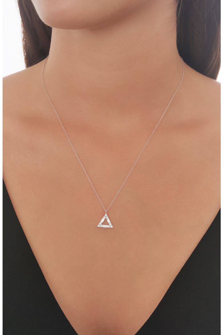 Gatsby Diamond Triangle Pendant Necklace (Nordstrom Exclusive), Alternate, color, WHITE GOLD/ DIAMOND