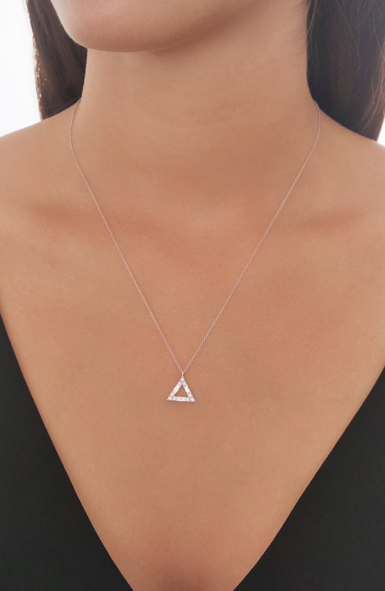 Bony Levy Gatsby Diamond Triangle Pendant Necklace, Alternate, color,